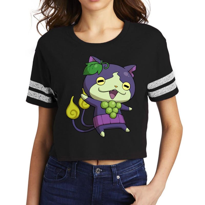 Grape Jibanyan Scorecard Crop Tee by cm-arts | Artistshot