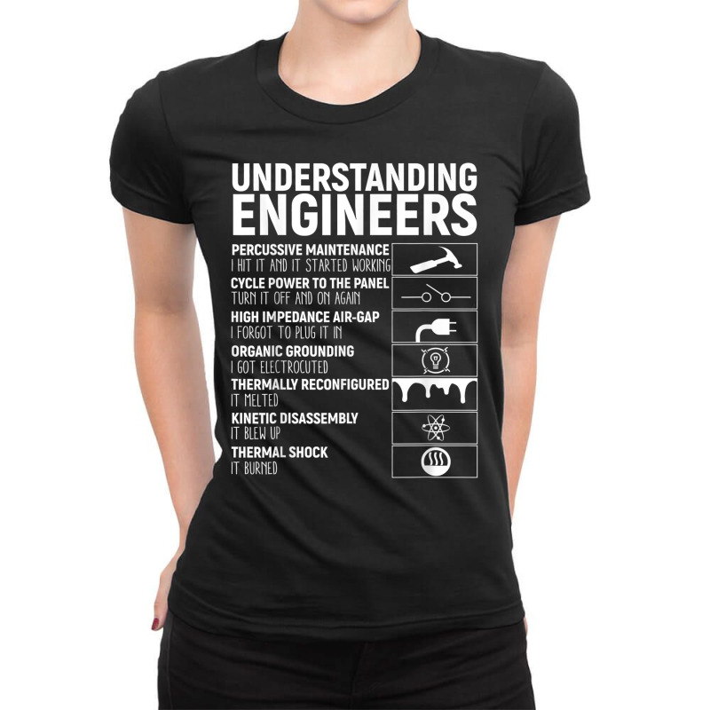 Understanding Engineers Funny Mechanical Engineering Ladies Fitted T-Shirt by Outpost | Artistshot