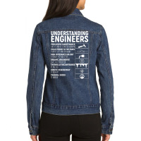 Understanding Engineers Funny Mechanical Engineering Ladies Denim Jacket | Artistshot