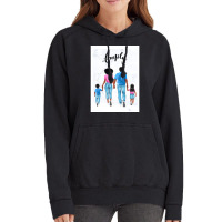 Family Clip Art, Mom And Dad With Twins, Personalized Family Portrait, Vintage Hoodie | Artistshot