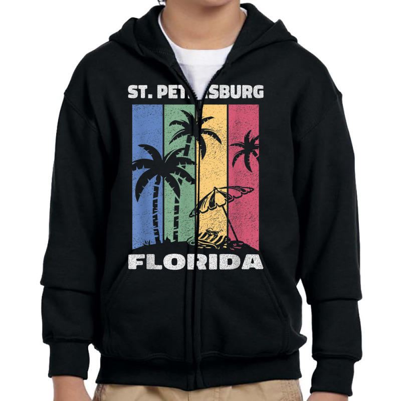 St. Petersburg Souvenir   Florida Reminder Youth Zipper Hoodie by August | Artistshot