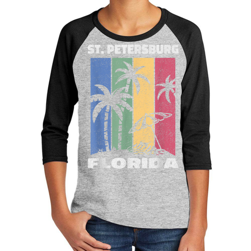 St. Petersburg Souvenir   Florida Reminder Youth 3/4 Sleeve by August | Artistshot