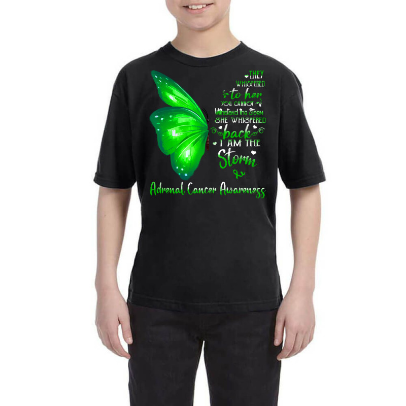 Adrenal Cancer Awareness T  Shirt She Whispered Back I Am The Storm Ad Youth Tee | Artistshot