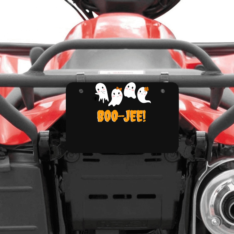 Halloween T  Shirt Boo  Jee! Ghosts Halloween 873873 Atv License Plate | Artistshot