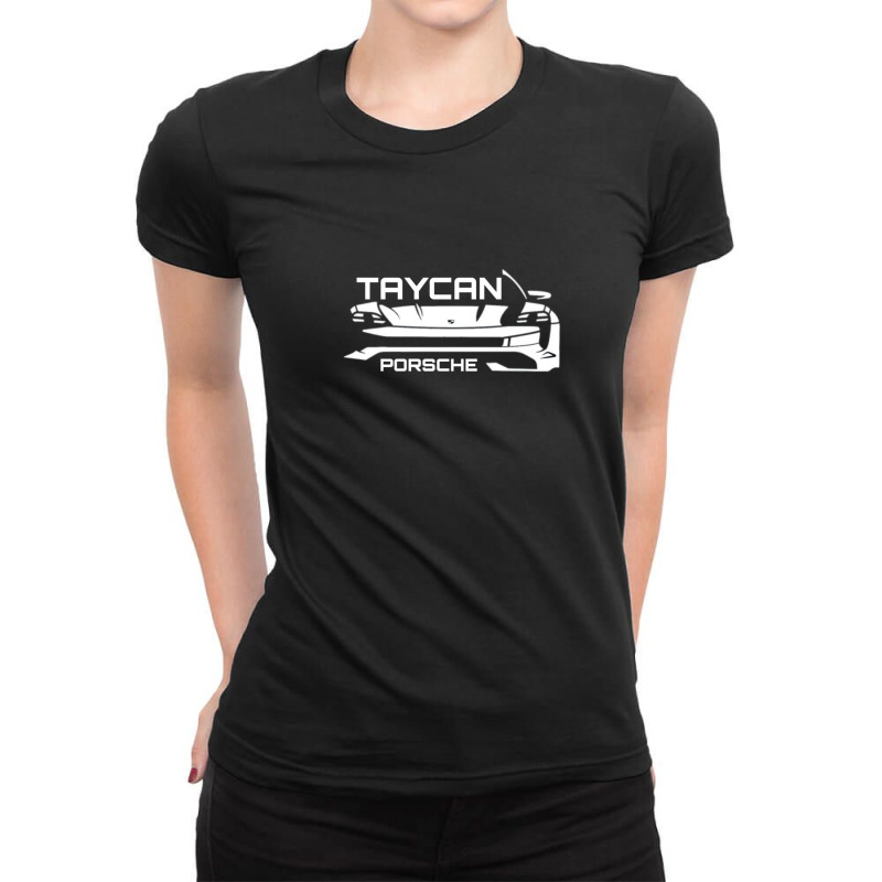 Custom Taycan Ladies Fitted T-shirt By Shawnmochol - Artistshot