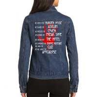 Womens American Movies Horror Story Halloween V Neck T Shirt Ladies Denim Jacket | Artistshot