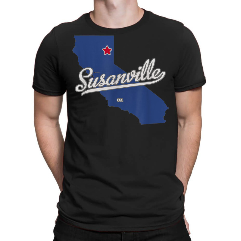 Susanville California Ca Map T-shirt | Artistshot