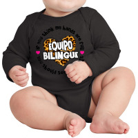 Equipo Bilingue Spanish Bilingual Team Squad Back To School Long Sleeve Baby Bodysuit | Artistshot