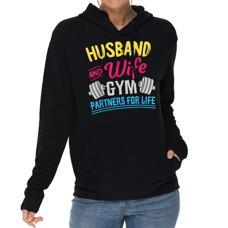 Fitness Couple Shirts   Matching Couples Workout Outfits T Shirt Lightweight Hoodie | Artistshot