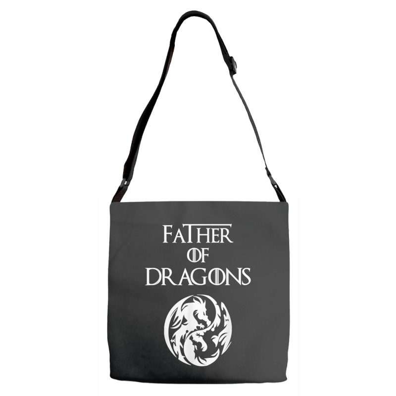 Father Of Dragons Fathers Day Gift Adjustable Strap Totes | Artistshot