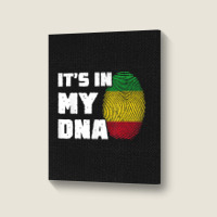 It's In My Dna Mali Flag Fingerprint Men Women Portrait Canvas Print | Artistshot