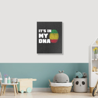 It's In My Dna Mali Flag Fingerprint Men Women Portrait Canvas Print | Artistshot