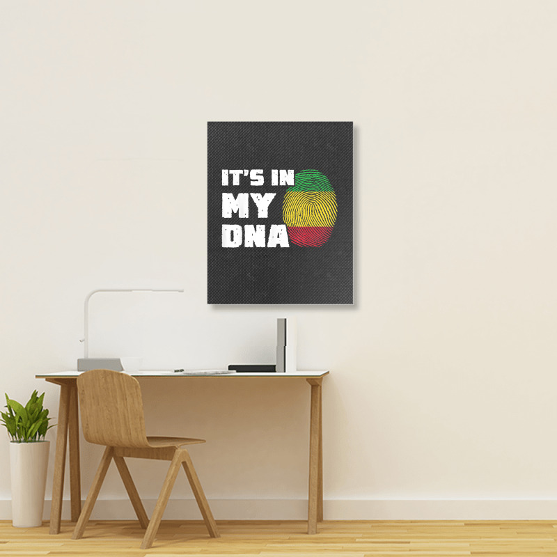 It's In My Dna Mali Flag Fingerprint Men Women Portrait Canvas Print by Fashzilla | Artistshot