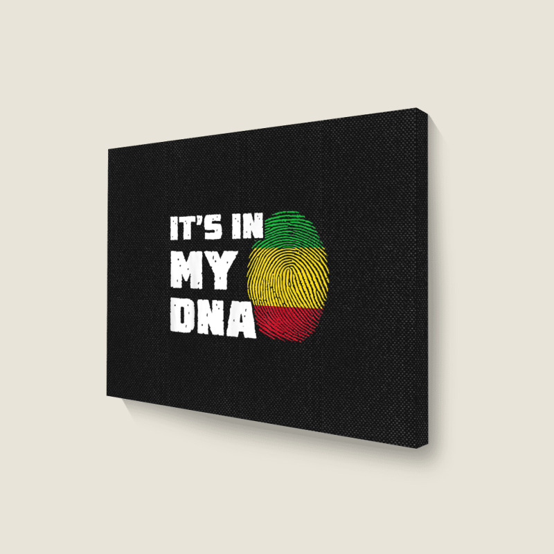 It's In My Dna Mali Flag Fingerprint Men Women Landscape Canvas Print by Fashzilla | Artistshot