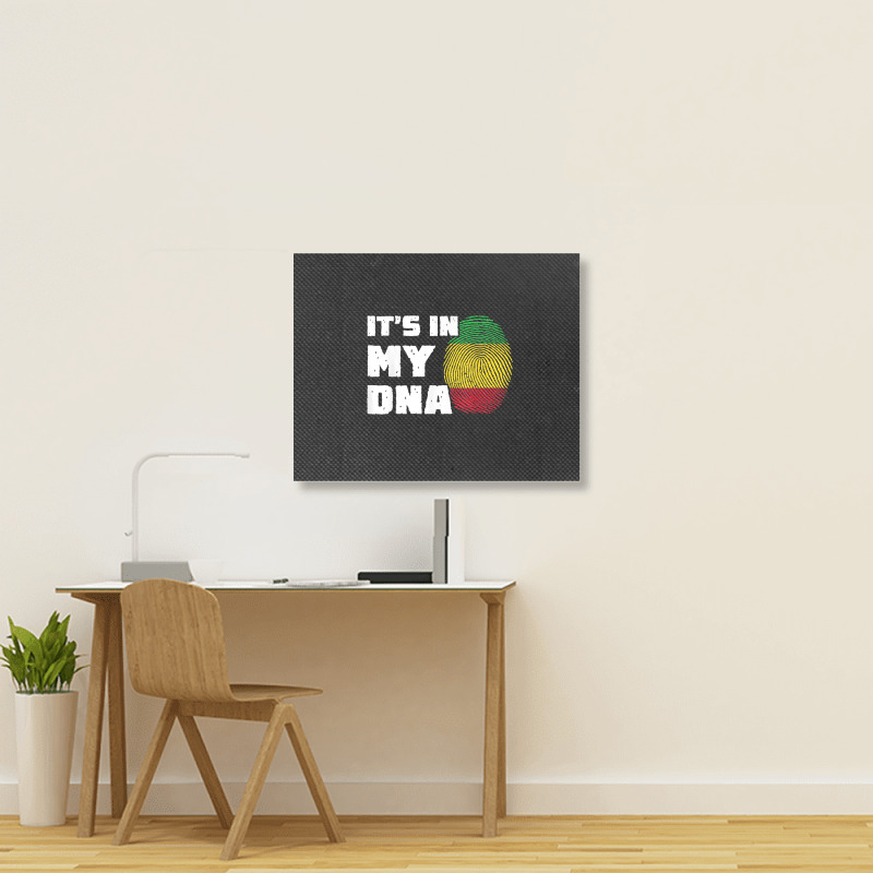 It's In My Dna Mali Flag Fingerprint Men Women Landscape Canvas Print by Fashzilla | Artistshot