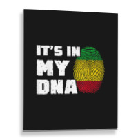 It's In My Dna Mali Flag Fingerprint Men Women Metal Print Vertical | Artistshot