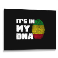 It's In My Dna Mali Flag Fingerprint Men Women Metal Print Horizontal | Artistshot