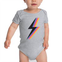 Lightning Bolt Sweatshirt With Cool Colorful Retro Graphic Sweatshirt Baby Bodysuit | Artistshot