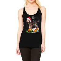 Funny Otterhound Dog Christmas Lights Santa Hat Xmas Racerback Tank | Artistshot