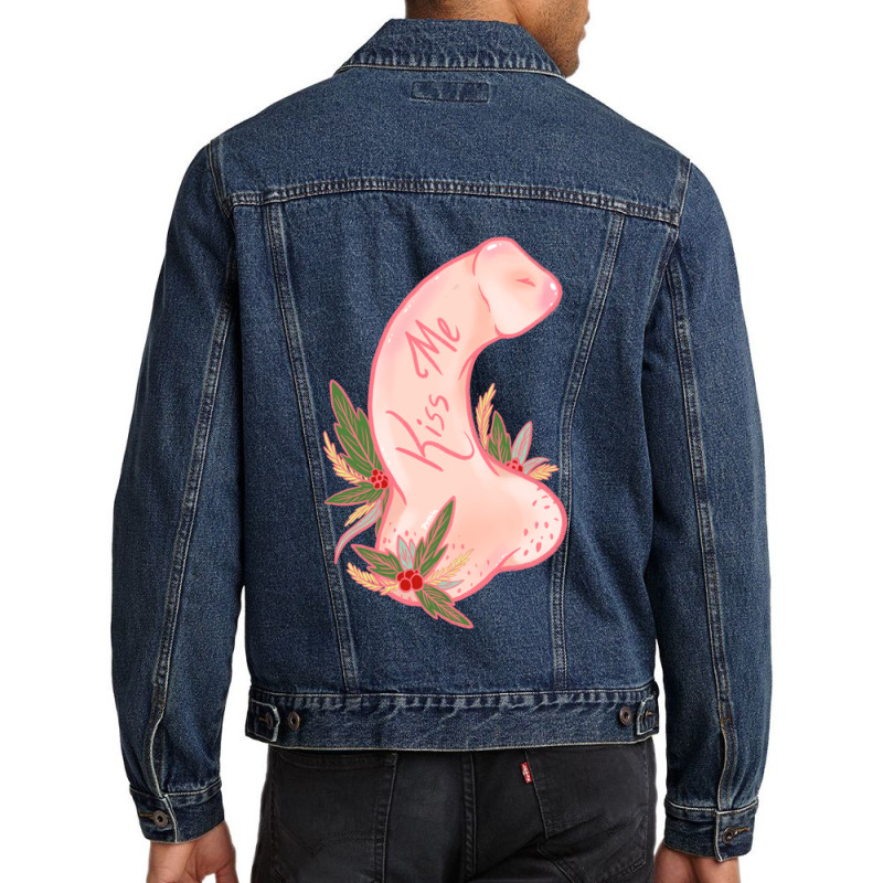 Kiss Me Men Denim Jacket by DEMARCOBLACK | Artistshot