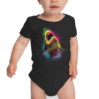 Cmyk Shark, Cmyk Shark Vintage, Cmyk Shark Art, Cmyk Shark Painting, C Baby Bodysuit | Artistshot