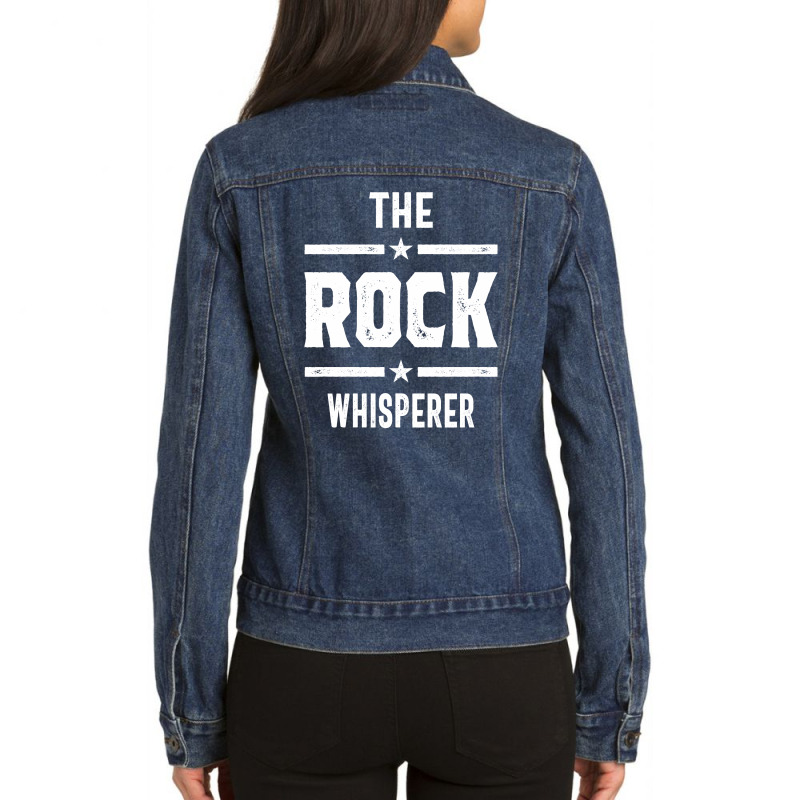 The Rock Whisperer Ladies Denim Jacket by cidolopez | Artistshot