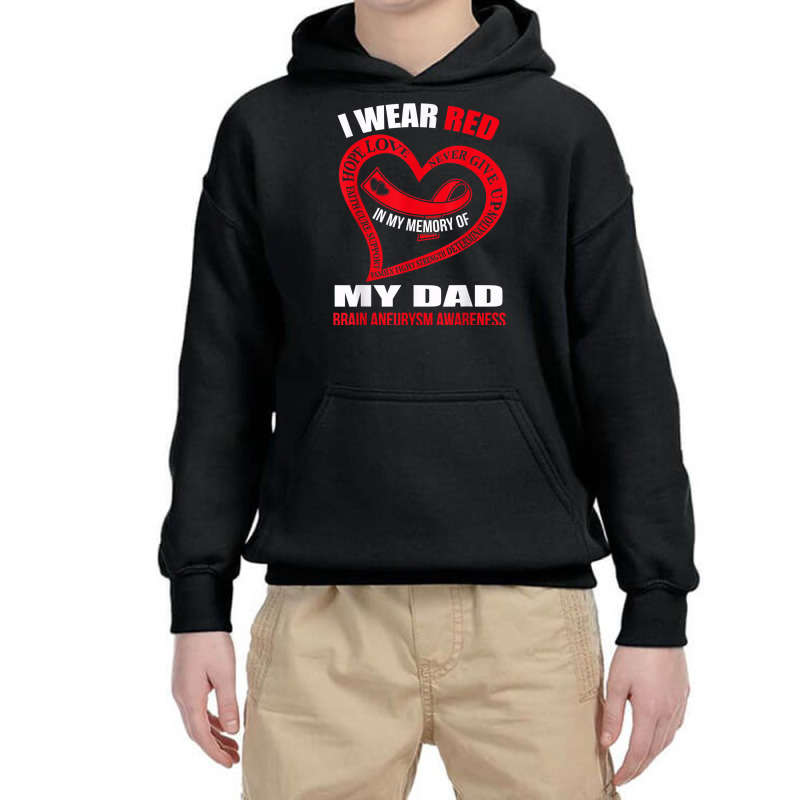 In My Memory Of My Dad Brain Aneurysm Awareness T Shirt Youth Hoodie by cm-arts | Artistshot