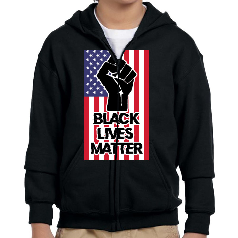 Blm Usa Youth Zipper Hoodie by cm-arts | Artistshot