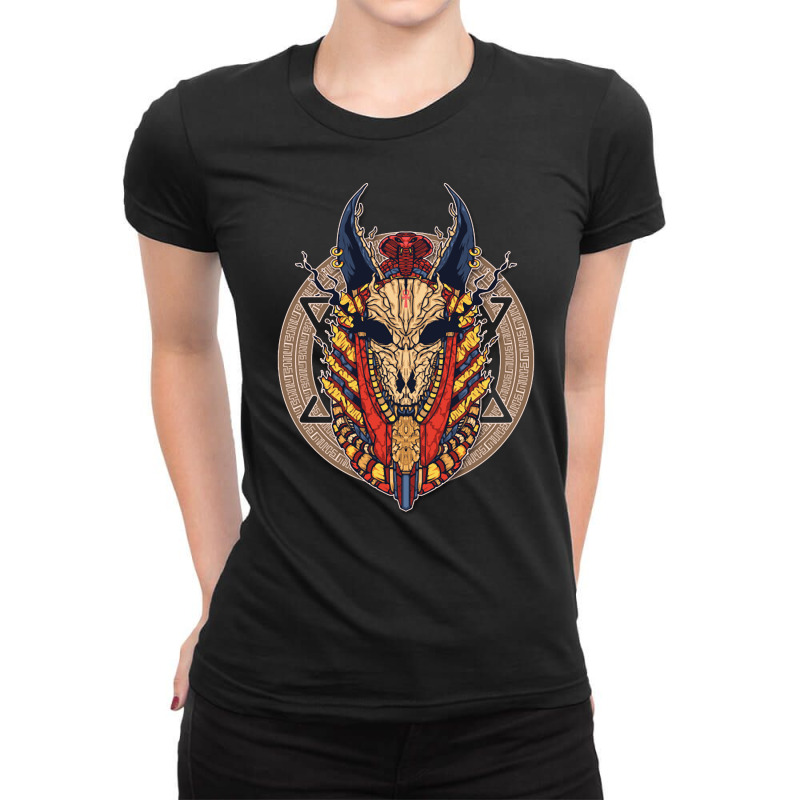 Anubis Head Skull, Anubis Head Skull Vintage, Anubis Head Skull Art, A Ladies Fitted T-Shirt by SHUTREI55 | Artistshot