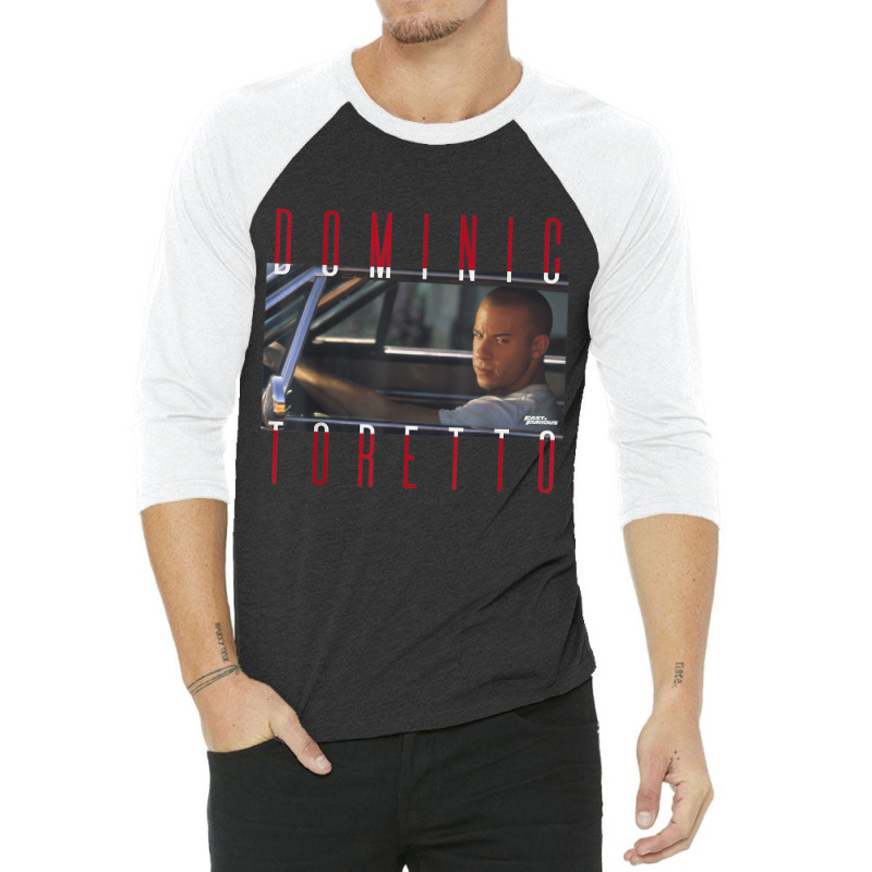 Fast & Furious Dominic Toretto Photo Word Stack T Shirt 3/4 Sleeve Shirt by cm-arts | Artistshot