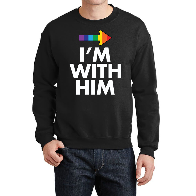 I Am With Him Crewneck Sweatshirt | Artistshot