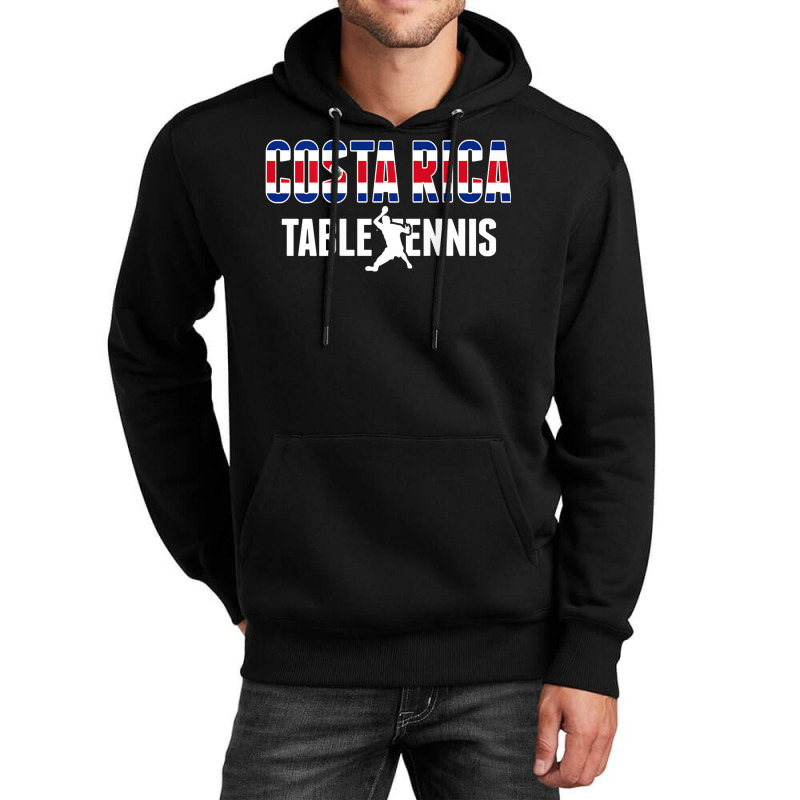 Costa Rica Table Tennis Fans   Costa Rican Flag Ping Pong Unisex Hoodie by Outpost | Artistshot