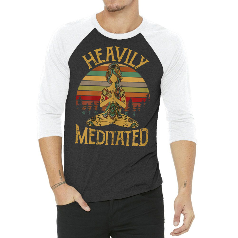 Womens Vintage Heavily Meditated Yoga Meditation Spiritual Warrior T S 3/4 Sleeve Shirt | Artistshot