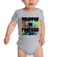 Drippin' In Finesse Colorful Bright Drip Party T Shirt Baby Bodysuit | Artistshot