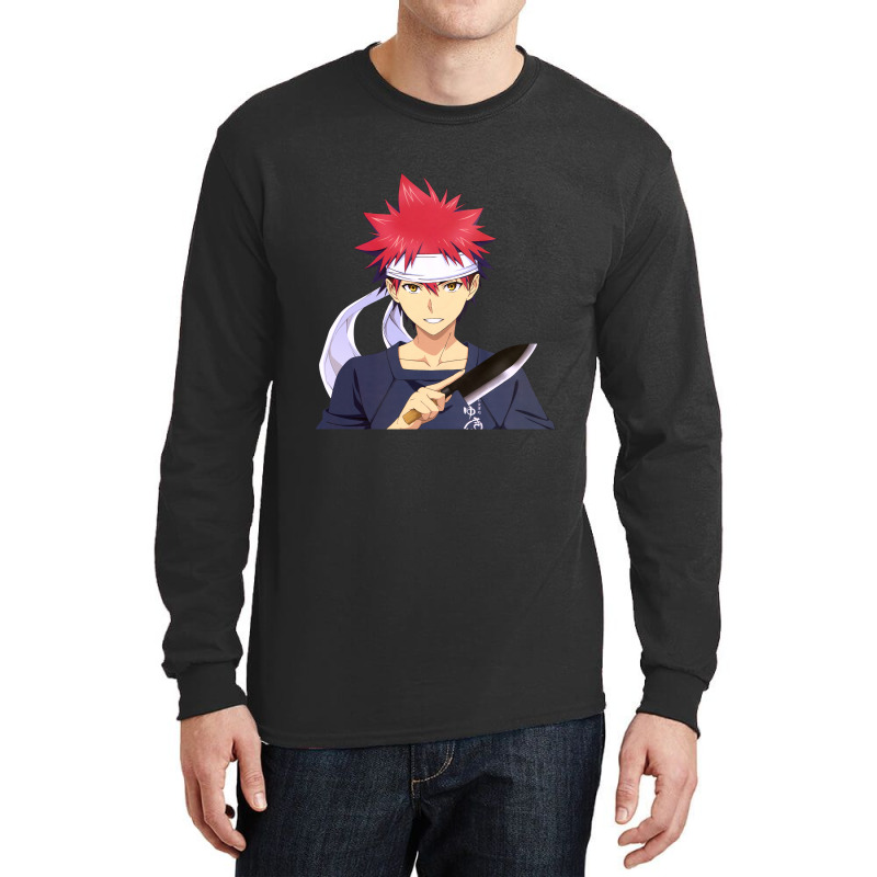 Chef Sokugek Soumo With Knife Anime Long Sleeve Shirts by JesseBWiles | Artistshot