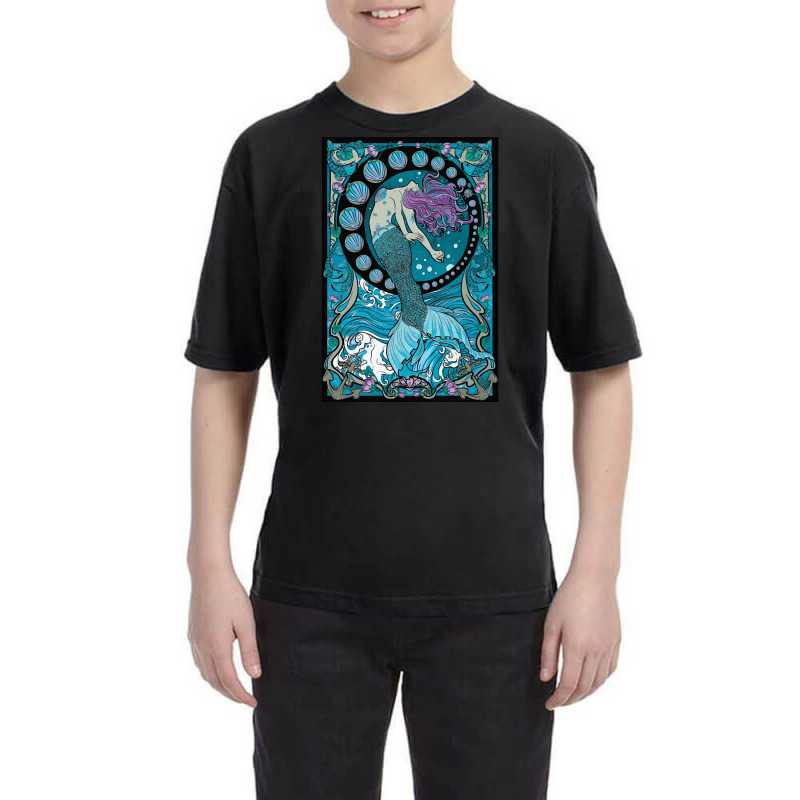 Nouveau Mermaid, Nouveau Mermaid Art, Nouveau Mermaid Painting, Nouvea Youth Tee by SHUTREI55 | Artistshot