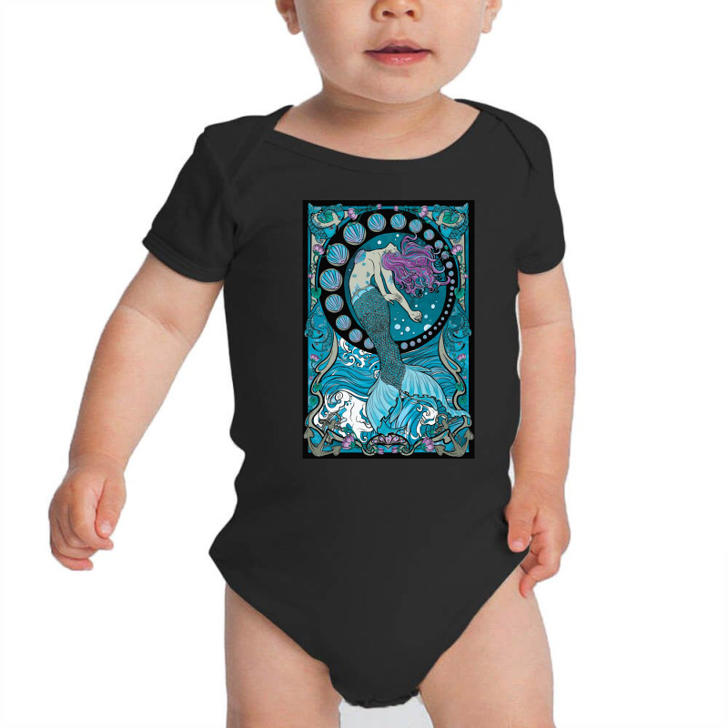 Nouveau Mermaid, Nouveau Mermaid Art, Nouveau Mermaid Painting, Nouvea Baby Bodysuit by SHUTREI55 | Artistshot