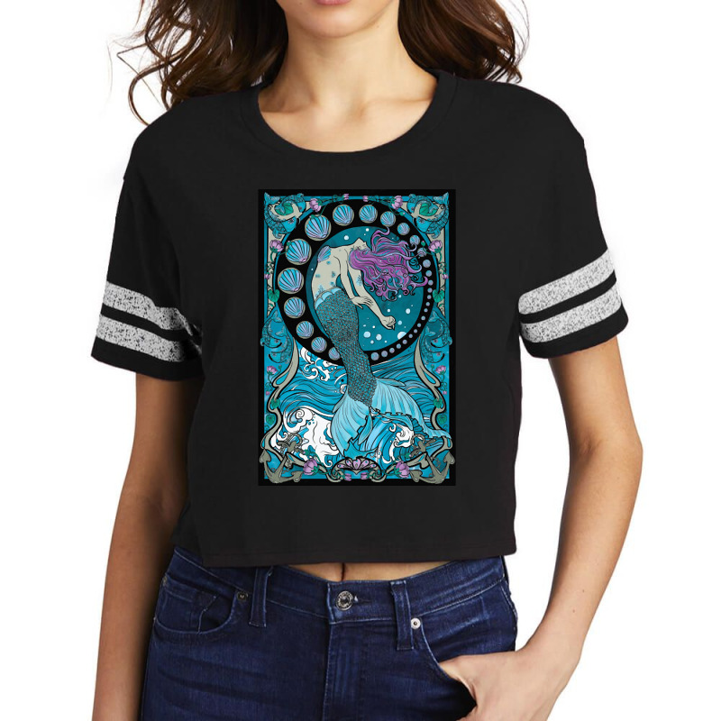 Nouveau Mermaid, Nouveau Mermaid Art, Nouveau Mermaid Painting, Nouvea Scorecard Crop Tee by SHUTREI55 | Artistshot