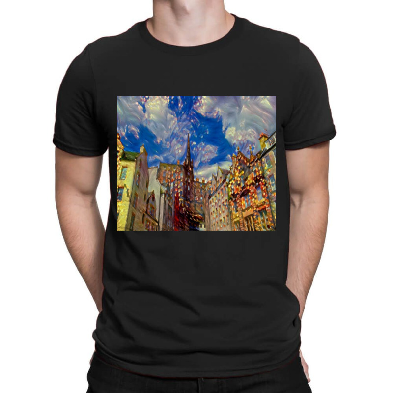 Old Town, Edinburgh, Scotland Drawing T-shirt | Artistshot