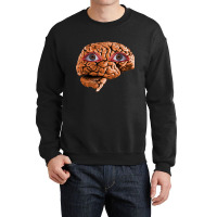 Brain With Eyes, Brain With Eyes Art, Brain With Eyes Vintage, Brain W Crewneck Sweatshirt | Artistshot