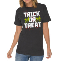 Womens Trick Or Treat, Zombies And Blood Halloween V Neck T Shirt Vintage T-shirt | Artistshot