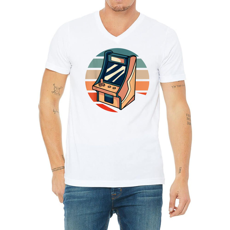 Arcade Game Machine Computer Geek T Shirt V-neck Tee | Artistshot