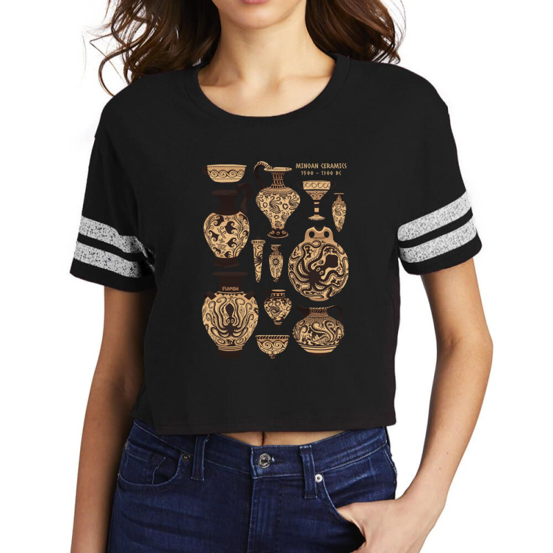 Late Minoan Ceramics Scorecard Crop Tee by cm-arts | Artistshot