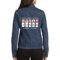 Steam Technology, Art And Engineering Stem Education Shirt Ladies Denim Jacket | Artistshot