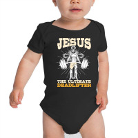 Deadlifter Jesus, Deadlifter Jesus Art, Deadlifter Jesus Painting, Dea Baby Bodysuit | Artistshot