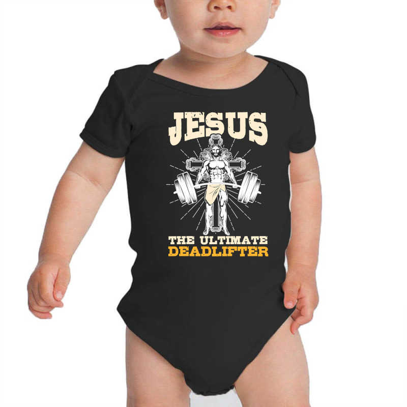 Deadlifter Jesus, Deadlifter Jesus Art, Deadlifter Jesus Painting, Dea Baby Bodysuit by cm-arts | Artistshot