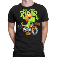 Dinosaur Riding Motorbike, Dinosaur Riding Motorbike Art, Dinosaur Rid T-shirt | Artistshot