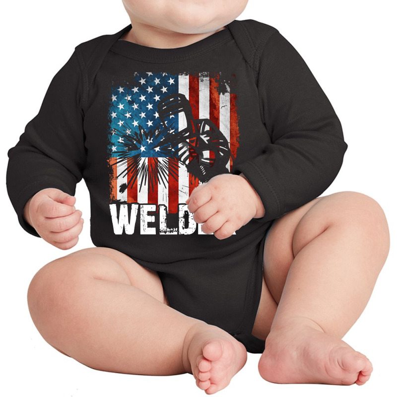 Welder Grunge Distressed, Welder Grunge Distressed Vintage, Welder Gru Long Sleeve Baby Bodysuit by cm-arts | Artistshot