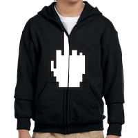 Digital Middle Finger, Digital Middle Finger Art, Digital Middle Finge Youth Zipper Hoodie | Artistshot