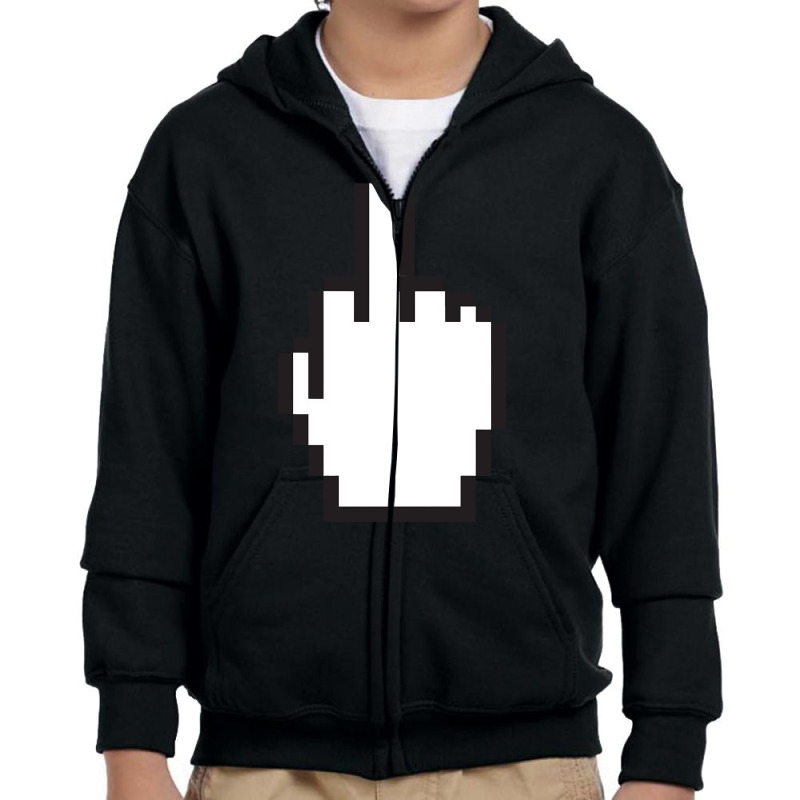 Digital Middle Finger, Digital Middle Finger Art, Digital Middle Finge Youth Zipper Hoodie by cm-arts | Artistshot